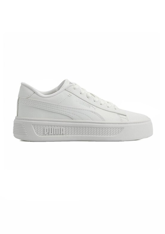 PUMA Smash Platform V3 Tdp - 40617501 Kadın Beyaz Sneaker Ayakkabı