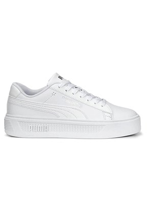 PUMA Smash Platform V3 Tdp - 40617501 Kadın Beyaz Sneaker Ayakkabı