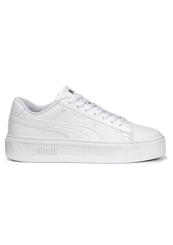PUMA Smash Platform V3 Tdp - 40617501 Kadın Beyaz Sneaker Ayakkabı