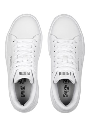 PUMA Smash Platform V3 Tdp - 40617501 Kadın Beyaz Sneaker Ayakkabı