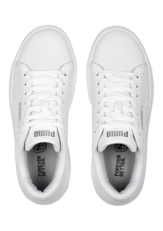 PUMA Smash Platform V3 Tdp - 40617501 Kadın Beyaz Sneaker Ayakkabı