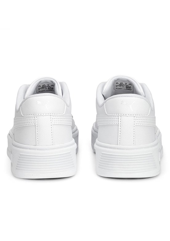 PUMA Smash Platform V3 Tdp - 40617501 Kadın Beyaz Sneaker Ayakkabı