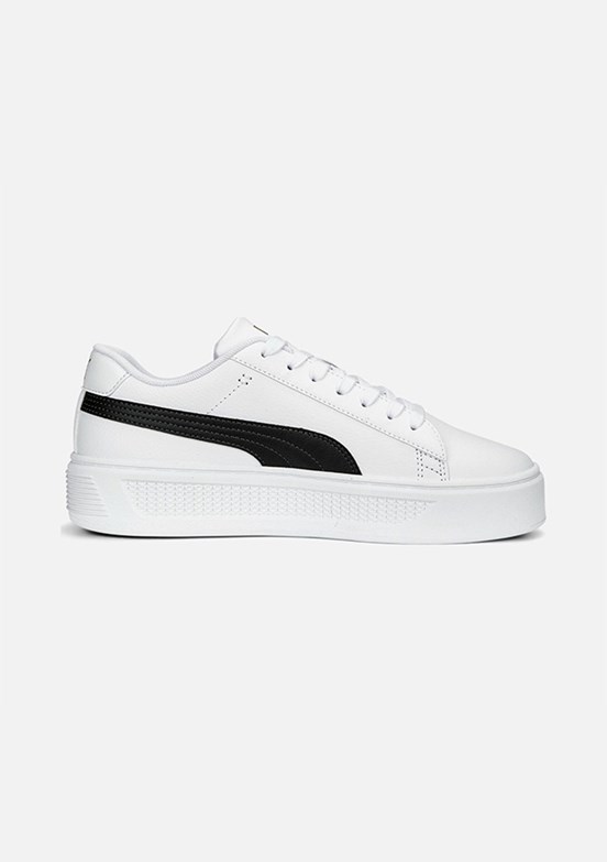 PUMA Smash Platform V3 Tdp - 40617504 Kadın Beyaz Sneaker Ayakkabı
