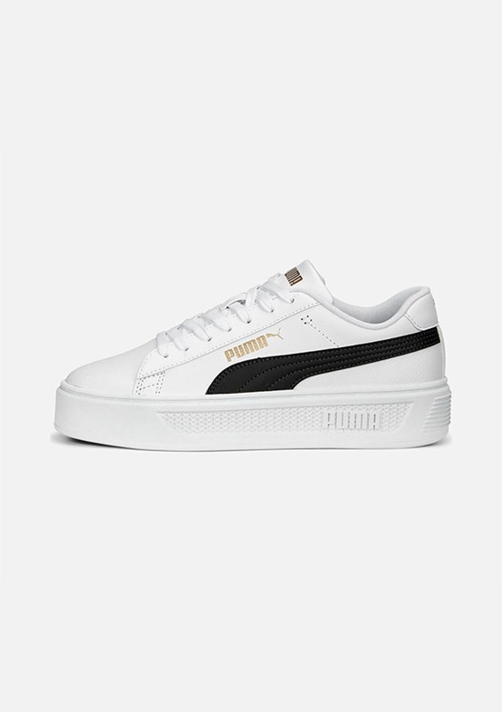PUMA Smash Platform V3 Tdp - 40617504 Kadın Beyaz Sneaker Ayakkabı