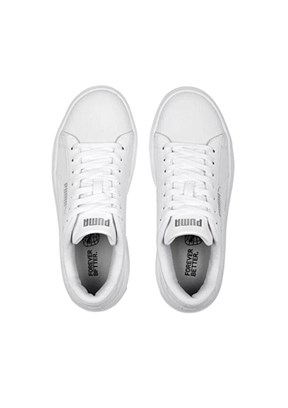 PUMA Smash Platform V3 Tdp - 40617504 Kadın Beyaz Sneaker Ayakkabı