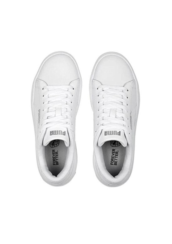 PUMA Smash Platform V3 Tdp - 40617504 Kadın Beyaz Sneaker Ayakkabı