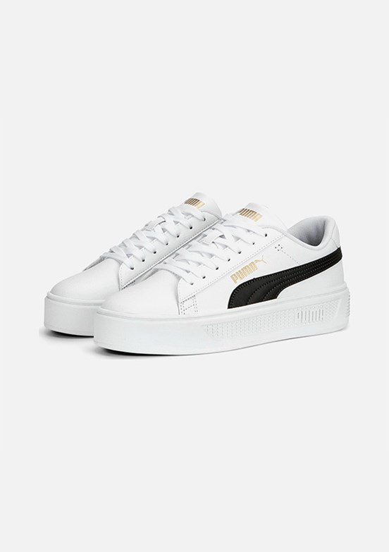 PUMA Smash Platform V3 Tdp - 40617504 Kadın Beyaz Sneaker Ayakkabı