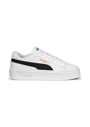 PUMA Smash Platform V3 Tdp - 40617550 Kadın Beyaz Sneaker Ayakkabı