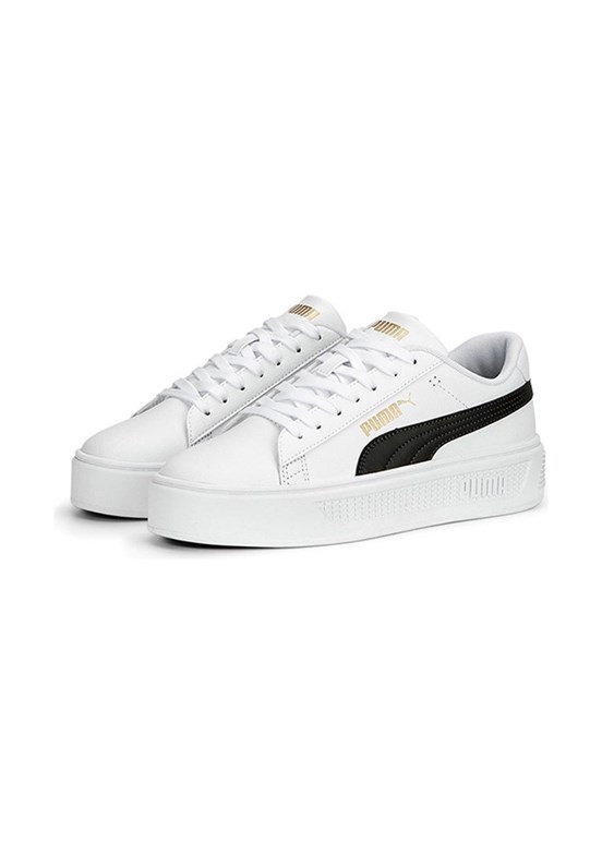 PUMA Smash Platform V3 Tdp - 40617550 Kadın Beyaz Sneaker Ayakkabı