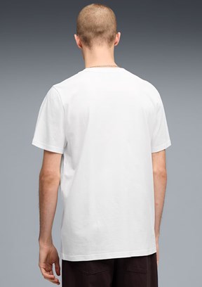 PUMA BMW MMS Ess Logo Beyaz Erkek Baskılı T-Shirt
