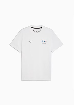 PUMA BMW MMS Ess Logo Beyaz Erkek Baskılı T-Shirt