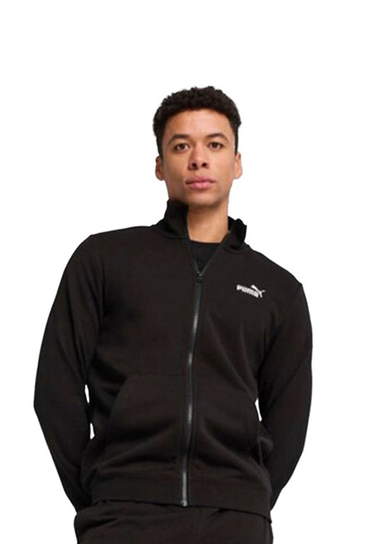 PUMA Ess No. 1 Logo Track - 68258401 Erkek Siyah Baskılı Ceket