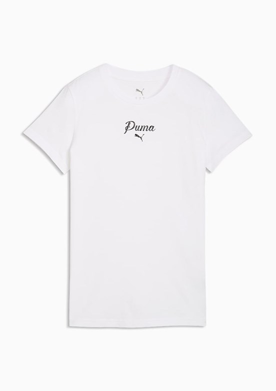 PUMA ESS SCRIPT Tee Beyaz Kadın T-Shirt