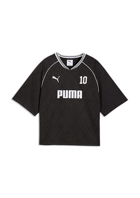 PUMA Sport Relaxed Jersey - 69186001 Kadın Siyah Baskılı T-Shirt