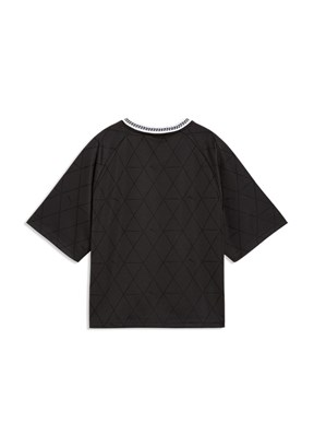 PUMA Sport Relaxed Jersey - 69186001 Kadın Siyah Baskılı T-Shirt