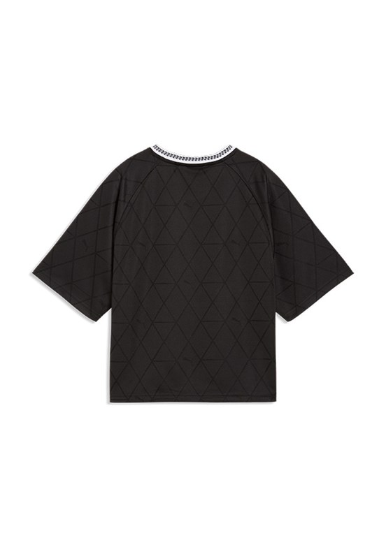 PUMA Sport Relaxed Jersey - 69186001 Kadın Siyah Baskılı T-Shirt