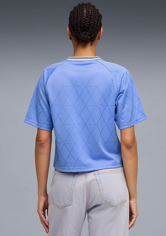 PUMA Sport Relaxed Jersey - 69186060 Kadın Mor Baskılı T-Shirt