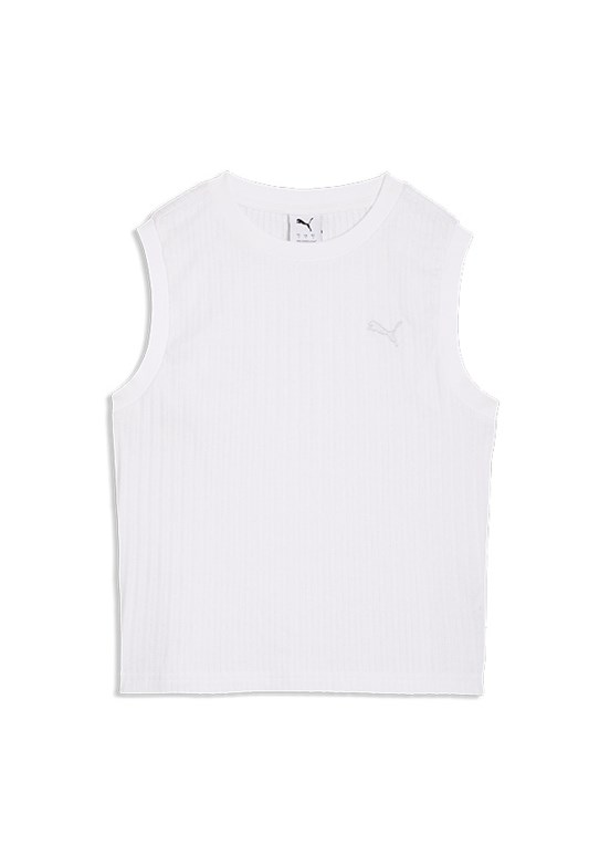 PUMA Her Tank - 69189302 Kadın Beyaz Atlet T-Shirt