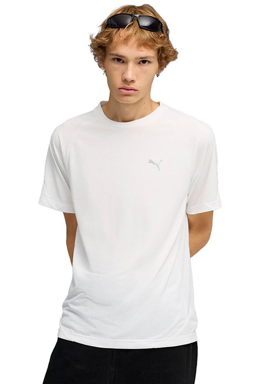 PUMA Beyaz Erkek Baskılı T-Shirt