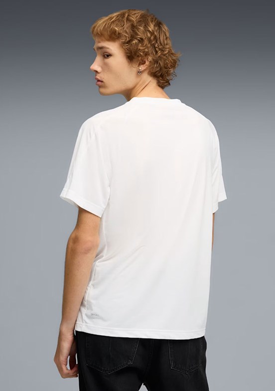 PUMA Beyaz Erkek Baskılı T-Shirt