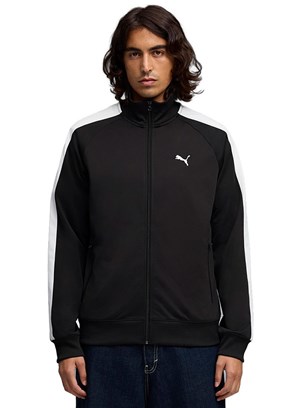 PUMA Ess T7 Poly Track - 69246201 Erkek Siyah Baskılı Ceket