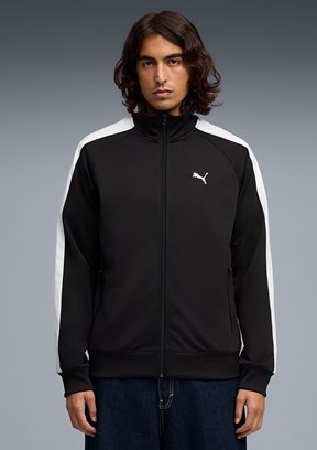 PUMA Ess T7 Poly Track - 69246201 Erkek Siyah Baskılı Ceket