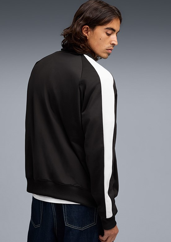 PUMA Ess T7 Poly Track - 69246201 Erkek Siyah Baskılı Ceket