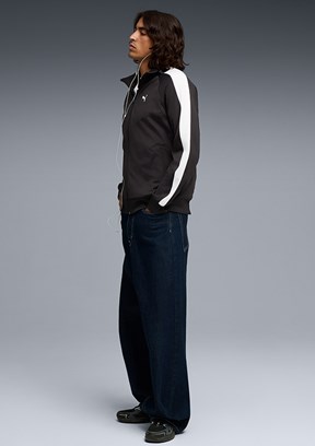 PUMA Ess T7 Poly Track - 69246201 Erkek Siyah Baskılı Ceket