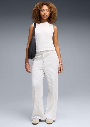 PUMA Her Comfort High-Waist Wi - 69328402 Kadın Beyaz Eşofman Altı