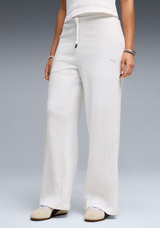PUMA Her Comfort High-Waist Wi - 69328402 Kadın Beyaz Eşofman Altı