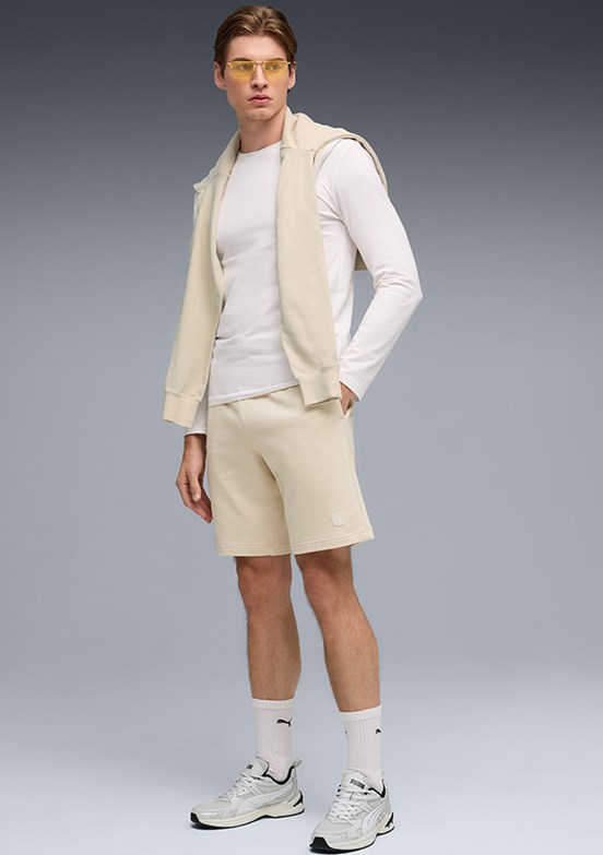 PUMA Ess Elevated Shorts 9" Tr - 69570287 Erkek Beyaz Örme Şort