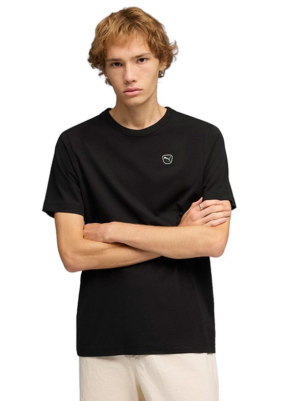 PUMA Essential Elevated - 69570301 Erkek Siyah Baskılı T-Shirt