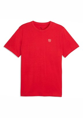 PUMA Essential Elevated - 69570311 Erkek Kırmızı Baskılı T-Shirt