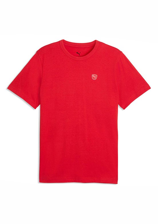 PUMA Essential Elevated - 69570311 Erkek Kırmızı Baskılı T-Shirt