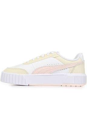 PUMA Carina Mia Beyaz-Yasemin Çiçeği Kadın Sneaker Ayakkabı