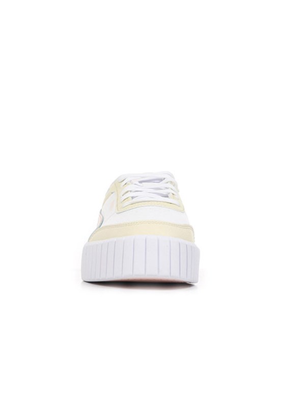 PUMA Carina Mia Beyaz-Yasemin Çiçeği Kadın Sneaker Ayakkabı