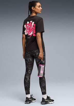 PUMA W Cat Graphic - 52849001 Kadın Siyah Baskılı T-Shirt