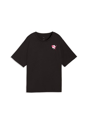 PUMA W Cat Graphic - 52849001 Kadın Siyah Baskılı T-Shirt