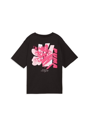 PUMA W Cat Graphic - 52849001 Kadın Siyah Baskılı T-Shirt