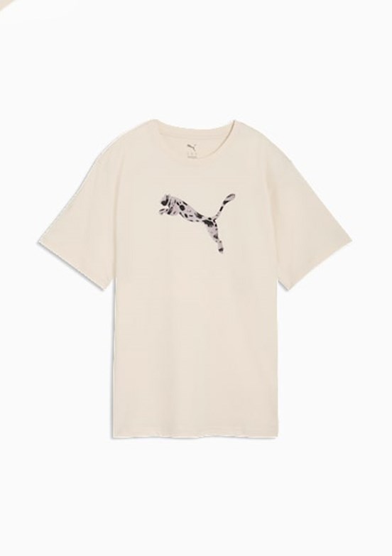 PUMA ESS GRAPHIC Animal Tee Beyaz Kadın Baskılı T-Shirt