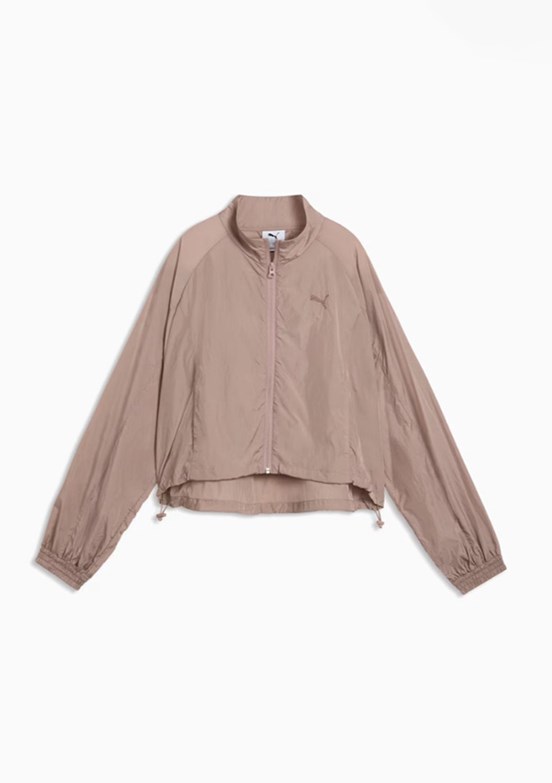 PUMA HER Relaxed Woven Full-Zip Taş Kadın Fermuarlı Mont