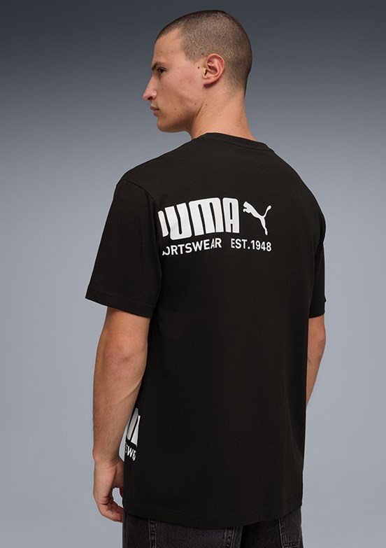 PUMA Sport Graphic - 69216901 Erkek Siyah Baskılı T-Shirt