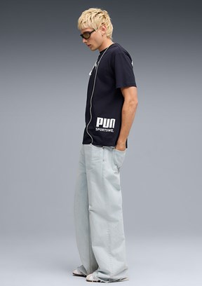 PUMA Sport Graphic - 69216916 Erkek Lacivert Baskılı T-Shirt