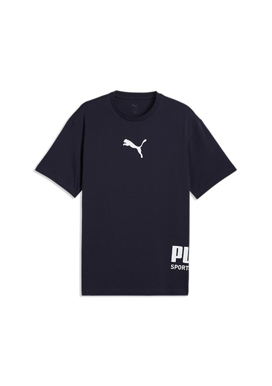 PUMA Sport Graphic - 69216916 Erkek Lacivert Baskılı T-Shirt