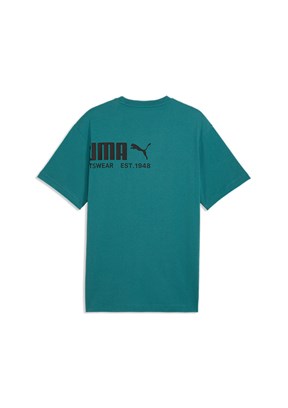 PUMA Sport Graphic - 69216941 Erkek Yeşil Baskılı T-Shirt