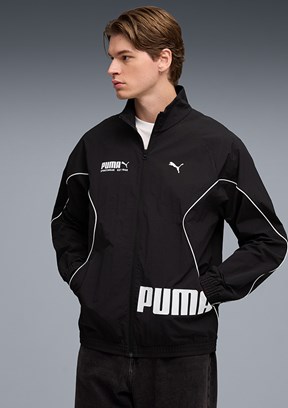 PUMA Sport Track - 69217301 Erkek Siyah Baskılı Ceket