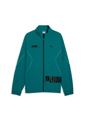 PUMA Sport Track - 69217341 Erkek Yeşil Baskılı Ceket