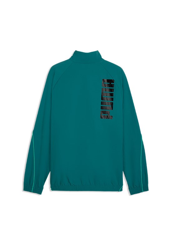 PUMA Sport Track - 69217341 Erkek Yeşil Baskılı Ceket
