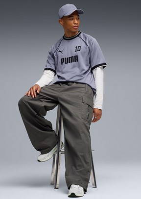 PUMA Sport Football Jersey - 69217765 Erkek Gri Baskılı T-Shirt