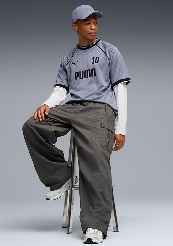 PUMA Sport Football Jersey - 69217765 Erkek Gri Baskılı T-Shirt